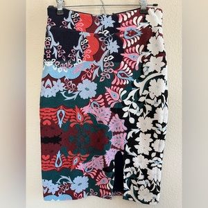 Maeve Anthropologie Floral Pencil Skirt with Slit